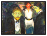 Edvard Munch - Eifersucht  auf Leinwandbild gerahmt Größe 80x60