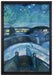 Edvard Munch - Sternennacht   auf Leinwandbild gerahmt Größe 60x40