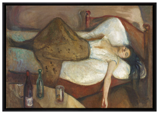 Edvard Munch - Der Tag danach  auf Leinwandbild gerahmt Größe 100x70