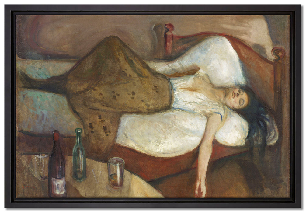Edvard Munch - Der Tag danach   auf Leinwandbild gerahmt Größe 60x40