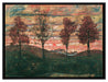 Egon Schiele - Vier Bäume  auf Leinwandbild gerahmt Größe 80x60