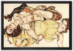 Egon Schiele - Sich liebende Frauen   auf Leinwandbild gerahmt Größe 60x40