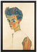 Egon Schiele - Selbstportrait   auf Leinwandbild gerahmt Größe 60x40