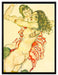 Egon Schiele - Zwei sich umarmende Frauen   auf Leinwandbild gerahmt Größe 80x60