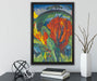Ernst Ludwig Kirchner - GALGENBERG IN JENA  auf Leinwandbild gerahmt mit Kirschblüten
