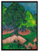 Ernst Ludwig Kirchner - Landschaft mit Maronenbaum   auf Leinwandbild gerahmt Größe 80x60