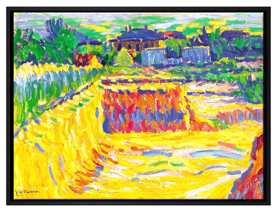 Ernst Ludwig Kirchner - Die Lehmgrube   auf Leinwandbild gerahmt Größe 80x60