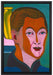 Ernst Ludwig Kirchner - Kopf des Malers Selbstbildnis  auf Leinwandbild gerahmt Größe 60x40
