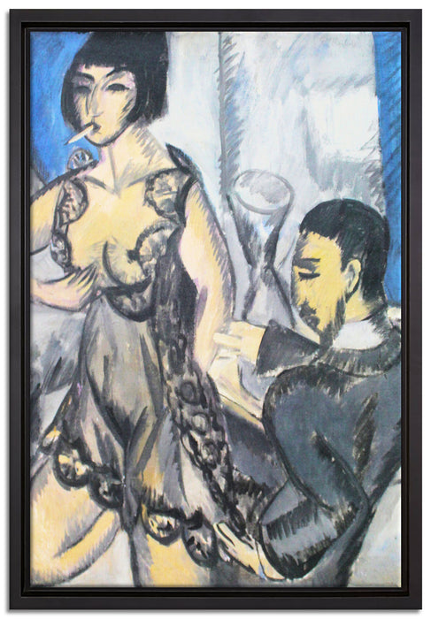 Ernst Ludwig Kirchner - Paar im Zimmer   auf Leinwandbild gerahmt Größe 60x40
