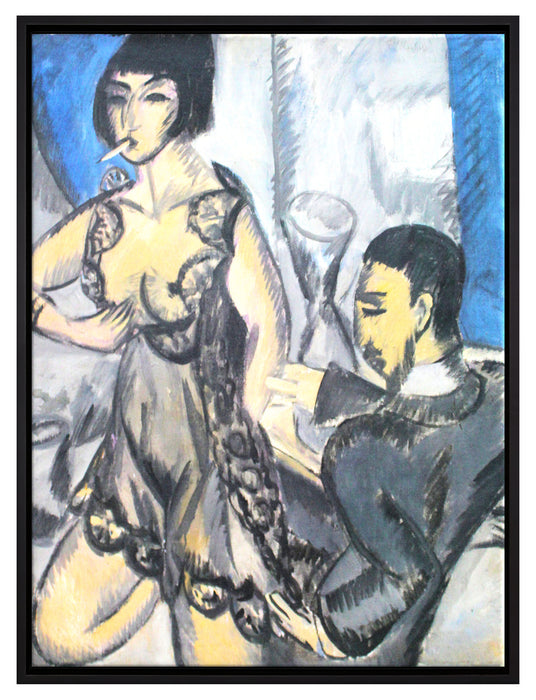 Ernst Ludwig Kirchner - Paar im Zimmer   auf Leinwandbild gerahmt Größe 80x60