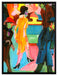 Ernst Ludwig Kirchner - Straßenbild vor dem Frisieurlad  auf Leinwandbild gerahmt Größe 80x60