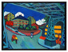 Ernst Ludwig Kirchner - Eisenbahnüberführung Löbtauer  auf Leinwandbild gerahmt Größe 80x60