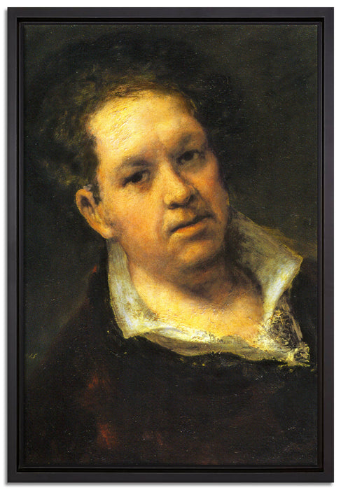 Francisco de Goya - Selbstportrait  auf Leinwandbild gerahmt Größe 60x40