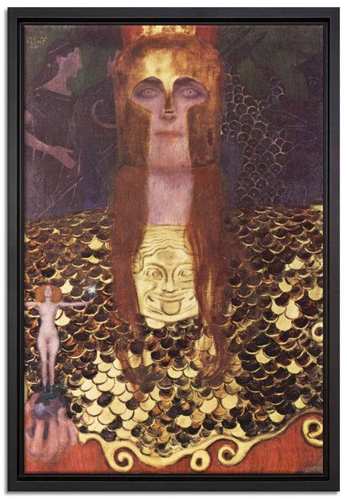 Gustav Klimt - Minerva oder Pallas Athena  auf Leinwandbild gerahmt Größe 60x40