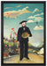Henri Rousseau - Selbstbildnis mit Palette Naivism  auf Leinwandbild gerahmt Größe 60x40