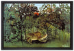 Henri Rousseau - Hungriger Löwe  auf Leinwandbild gerahmt Größe 60x40