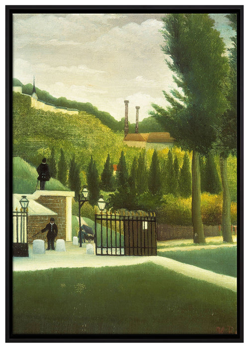 Henri Rousseau - Der Zoll  auf Leinwandbild gerahmt Größe 100x70