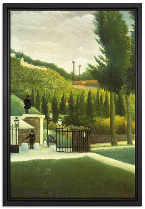 Henri Rousseau - Der Zoll   auf Leinwandbild gerahmt Größe 60x40