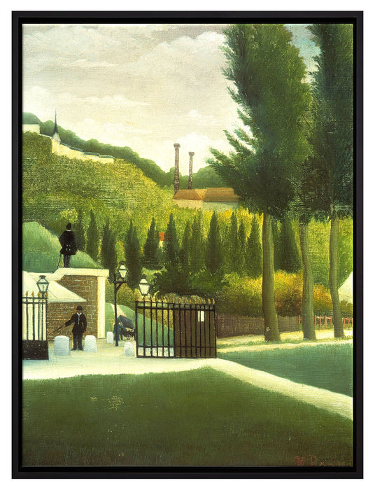 Henri Rousseau - Der Zoll   auf Leinwandbild gerahmt Größe 80x60