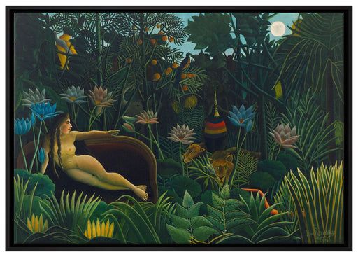 Henri Rousseau - Der Traum  auf Leinwandbild gerahmt Größe 100x70