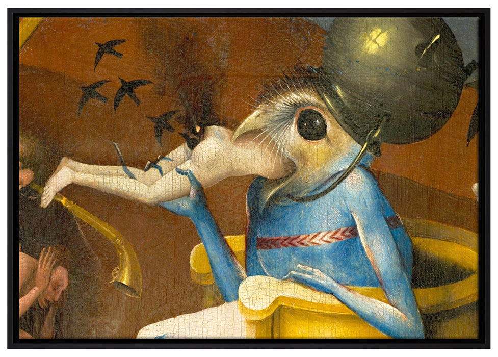 Hieronymus Bosch - Ausschnitt aus Garten der Lüste I auf Leinwandbild gerahmt Größe 100x70