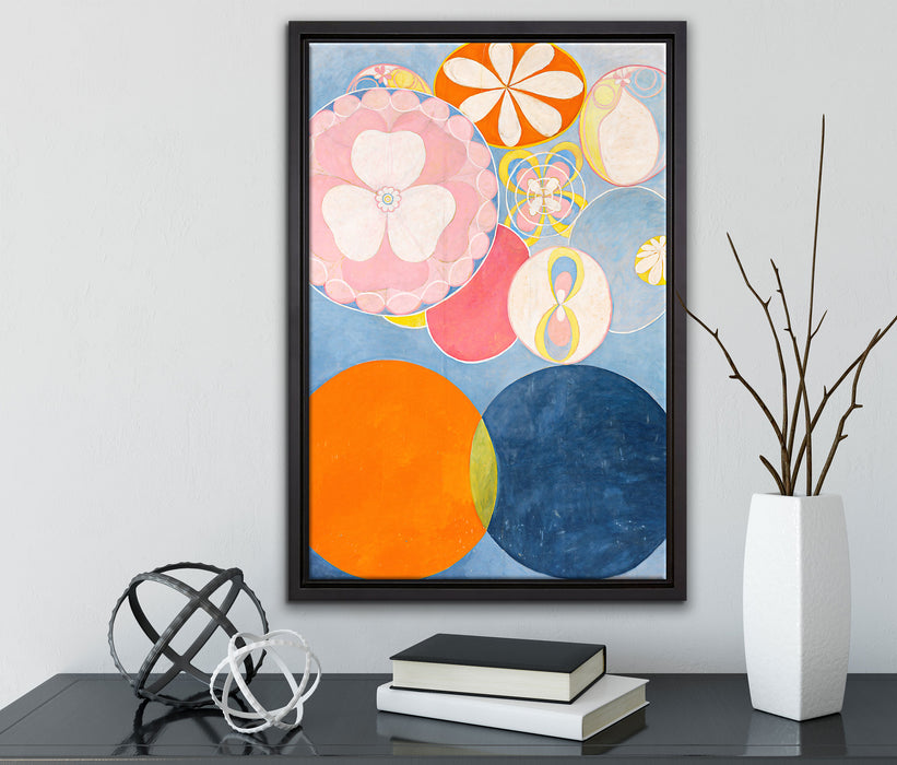 Hilma af Klint - The Ten Biggest auf Leinwandbild gerahmt mit Kirschblüten
