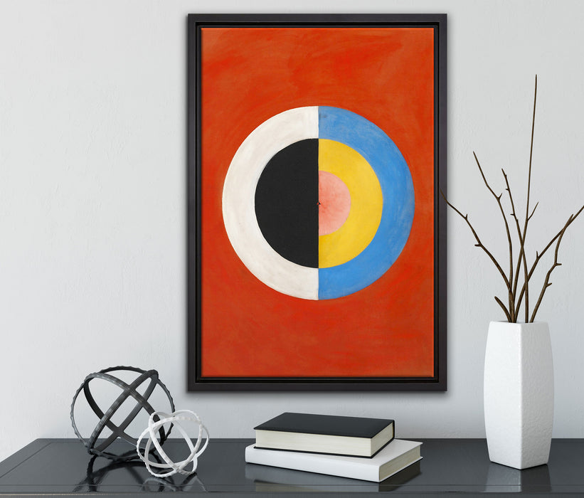 Hilma af Klint - Der Schwan II auf Leinwandbild gerahmt mit Kirschblüten