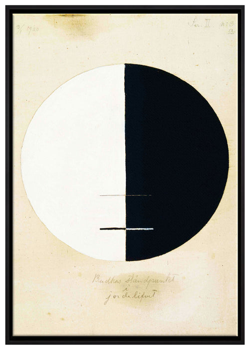 Hilma af Klint - Buddha's Standpunkt im irdischen Leben auf Leinwandbild gerahmt Größe 100x70