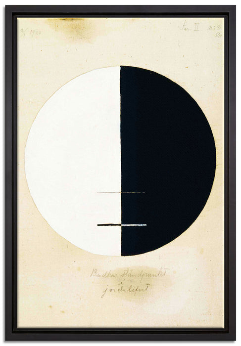 Hilma af Klint - Buddha's Standpunkt im irdischen Leben  auf Leinwandbild gerahmt Größe 60x40