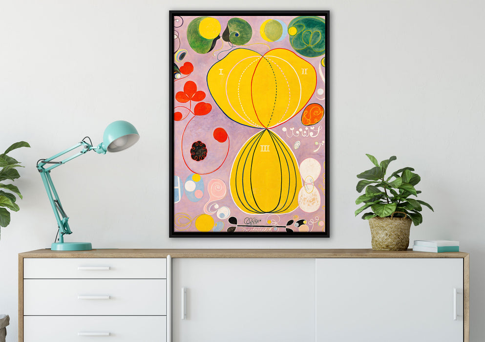 Hilma af Klint - Adulthood auf Leinwandbild gerahmt verschiedene Größen im Wohnzimmer