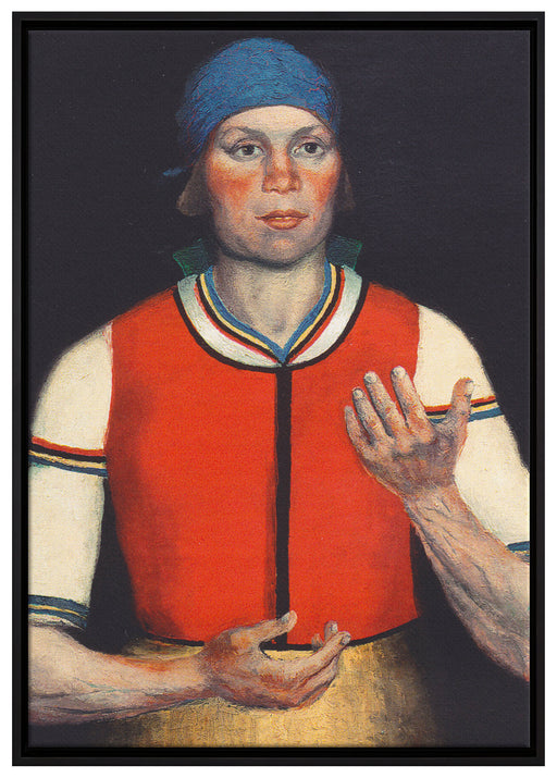 Kasimir Malewitsch - Arbeiterin Abstrakte Malerei Abst auf Leinwandbild gerahmt Größe 100x70