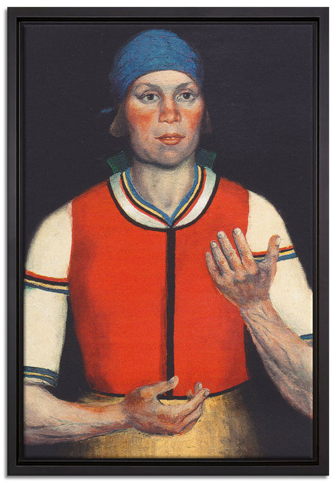 Kasimir Malewitsch - Arbeiterin Abstrakte Malerei Abst  auf Leinwandbild gerahmt Größe 60x40