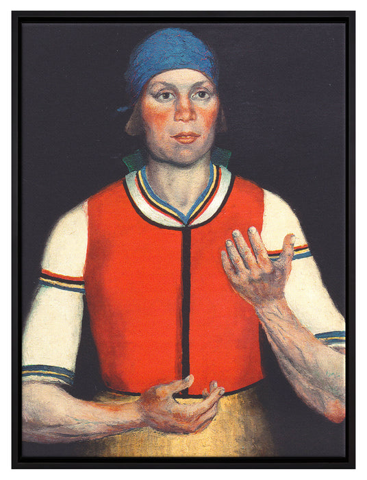 Kasimir Malewitsch - Arbeiterin Abstrakte Malerei Abst  auf Leinwandbild gerahmt Größe 80x60