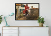 Max Liebermann - Holländische Dorfecke mit hängender Wä auf Leinwandbild gerahmt verschiedene Größen im Wohnzimmer