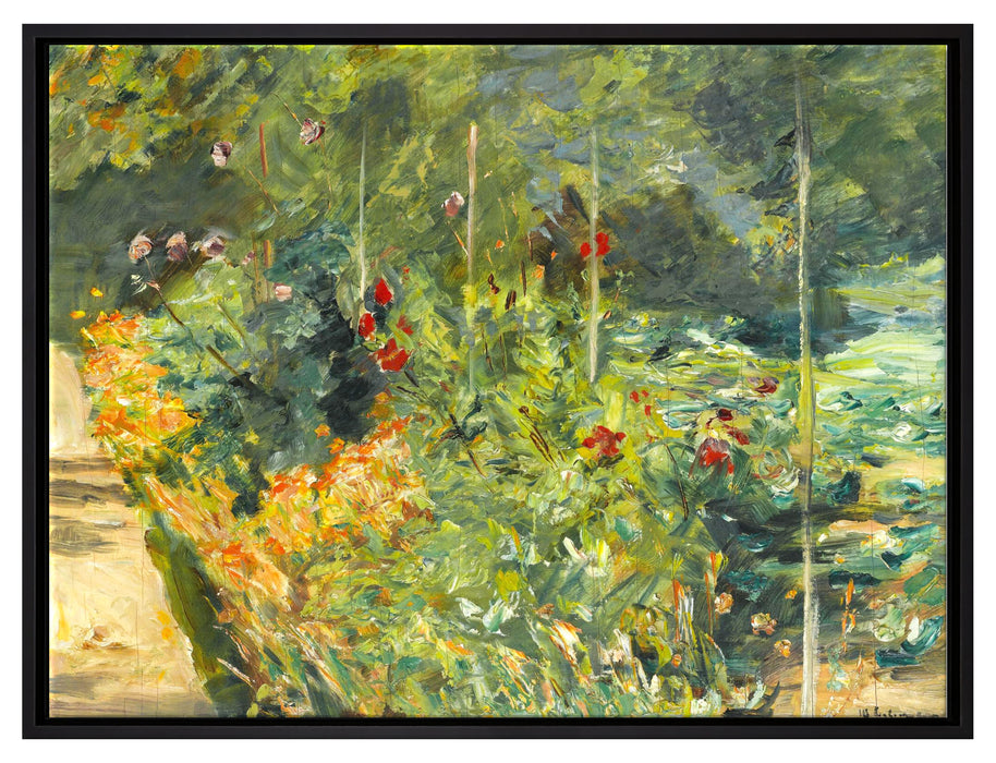 Max Liebermann - DER NUTZGARTEN IN WANNSEE NACH WESTEN  auf Leinwandbild gerahmt Größe 80x60