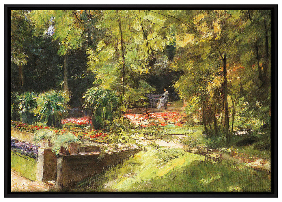 Max Liebermann - Die Blumenterassen im Wannseegarten na auf Leinwandbild gerahmt Größe 100x70