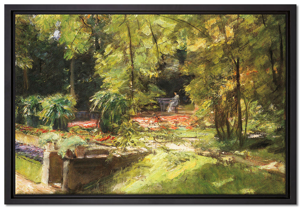 Max Liebermann - Die Blumenterassen im Wannseegarten na  auf Leinwandbild gerahmt Größe 60x40