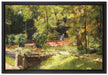 Max Liebermann - Die Blumenterassen im Wannseegarten na  auf Leinwandbild gerahmt Größe 60x40
