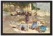 Max Liebermann - Picknick im Park  auf Leinwandbild gerahmt Größe 60x40