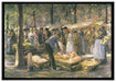Max Liebermann - Schweinemarkt in Haarlem auf Leinwandbild gerahmt Größe 100x70