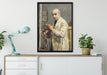 Max Liebermann - Selbstportrait mit Pinsel  auf Leinwandbild gerahmt verschiedene Größen im Wohnzimmer