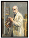 Max Liebermann - Selbstportrait mit Pinsel   auf Leinwandbild gerahmt Größe 80x60