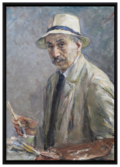 Max Liebermann - Selbstbildnis  auf Leinwandbild gerahmt Größe 100x70