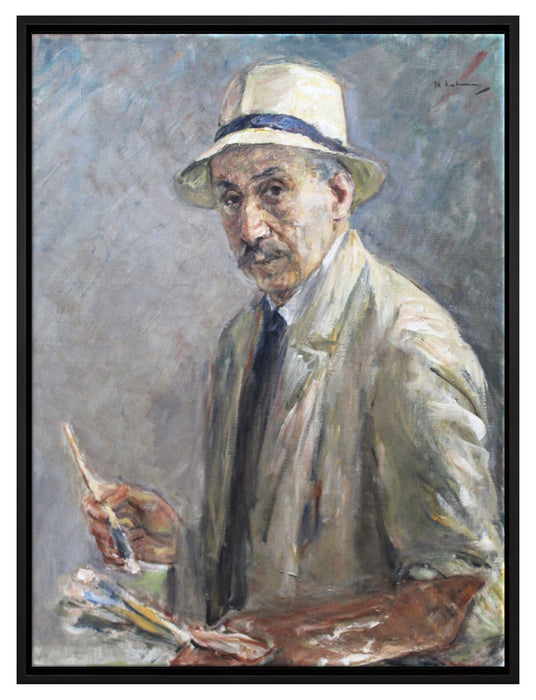 Max Liebermann - Selbstbildnis   auf Leinwandbild gerahmt Größe 80x60