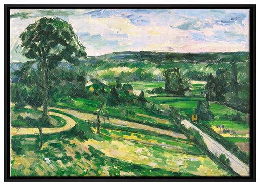 Paul Cézanne - Der Baum an der Kurve  auf Leinwandbild gerahmt Größe 100x70