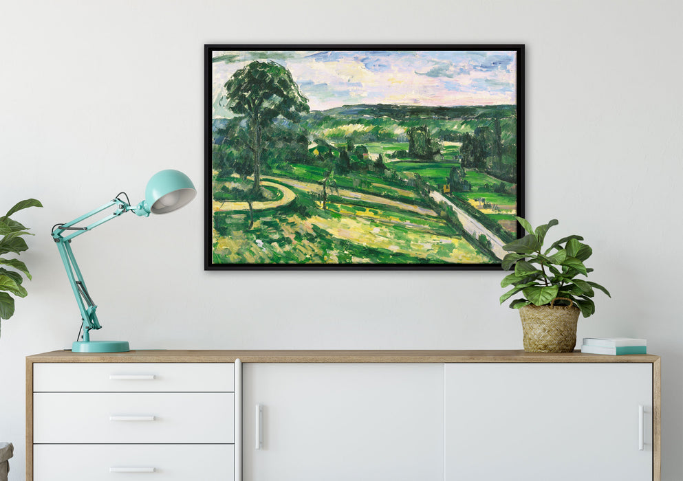 Paul Cézanne - Der Baum an der Kurve  auf Leinwandbild gerahmt verschiedene Größen im Wohnzimmer