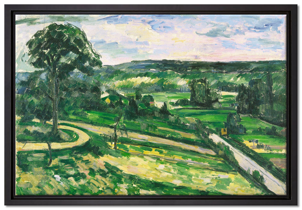 Paul Cézanne - Der Baum an der Kurve   auf Leinwandbild gerahmt Größe 60x40