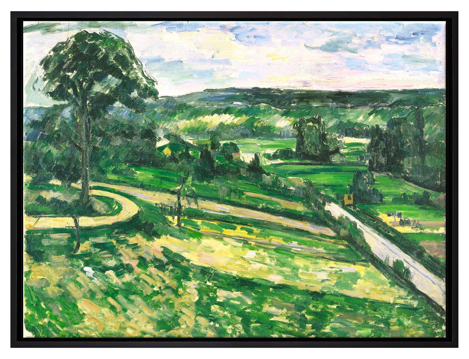 Paul Cézanne - Der Baum an der Kurve   auf Leinwandbild gerahmt Größe 80x60