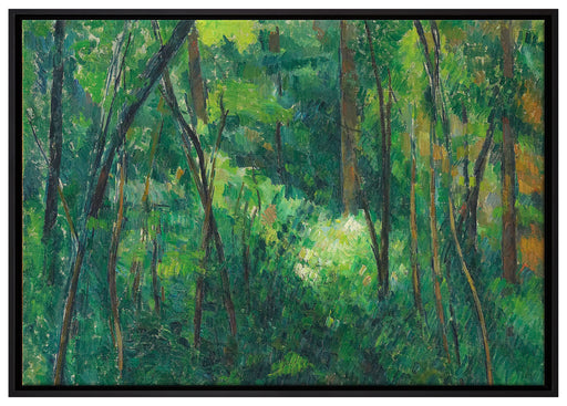 Paul Cézanne - Innenleben eines Waldes  auf Leinwandbild gerahmt Größe 100x70