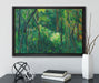 Paul Cézanne - Innenleben eines Waldes  auf Leinwandbild gerahmt mit Kirschblüten